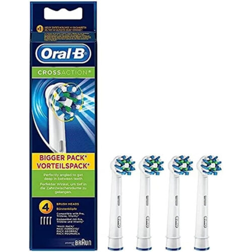 Oral-B CrossAction Weiß 4 Bürstenköpfe