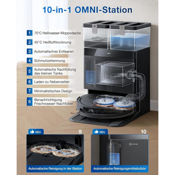 ECOVACS DEEBOT T50 MAX PRO OMNI schwarz
