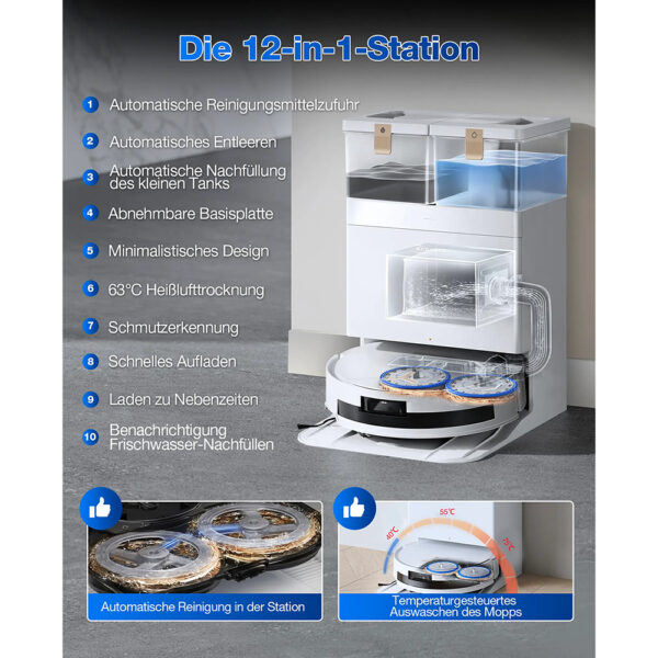 ECOVACS DEEBOT T50 MAX PRO OMNI Weiß